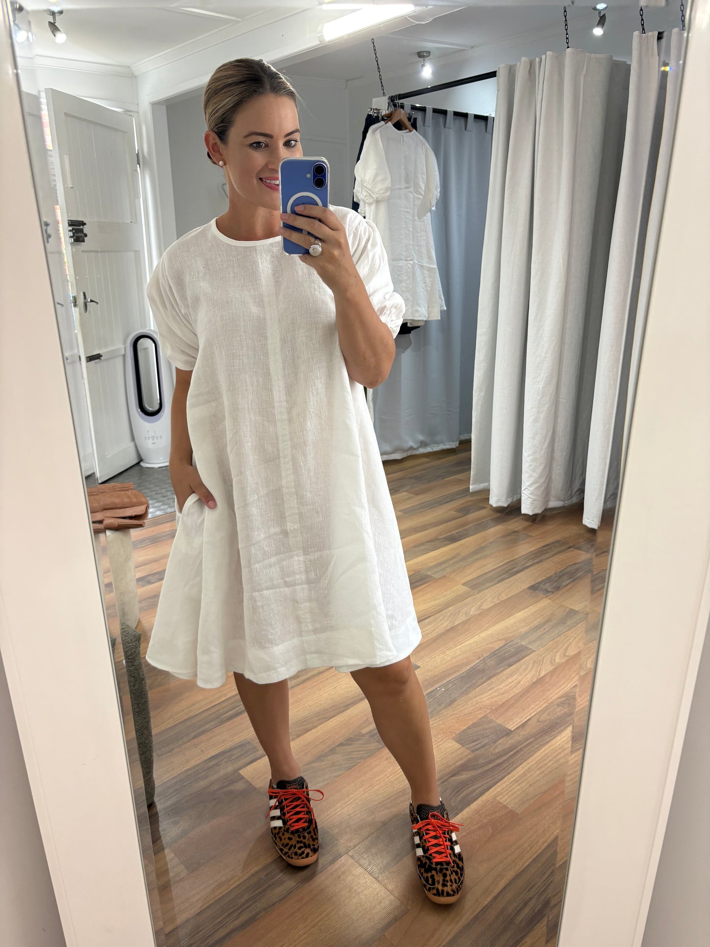 Classic Linen Dress - White
