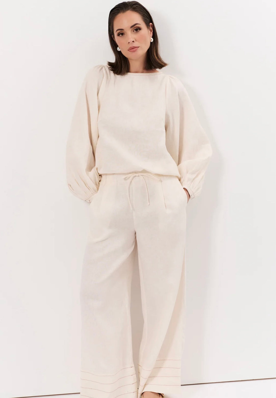 Champagne Linen Pants