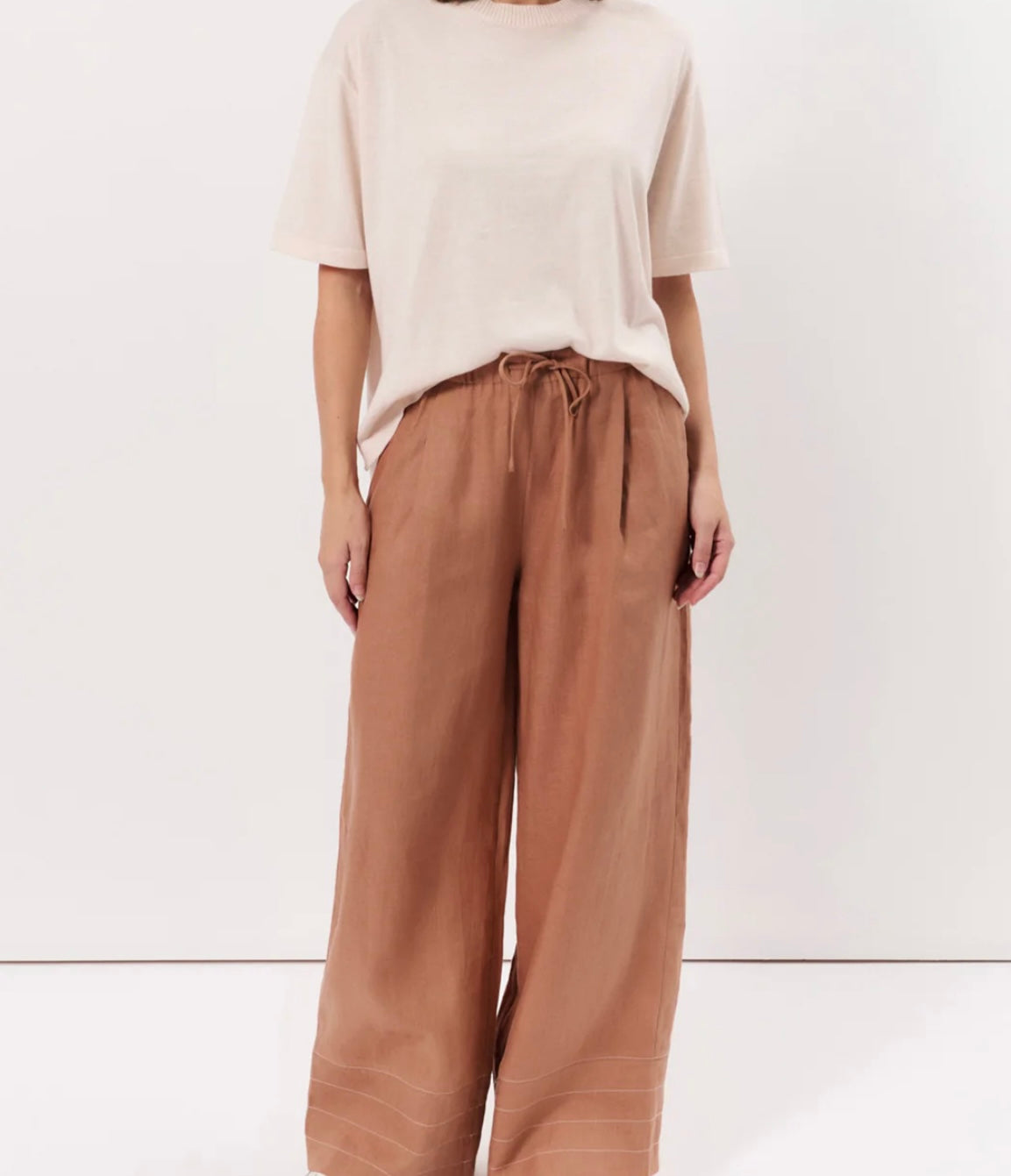 Tan Linen Pants