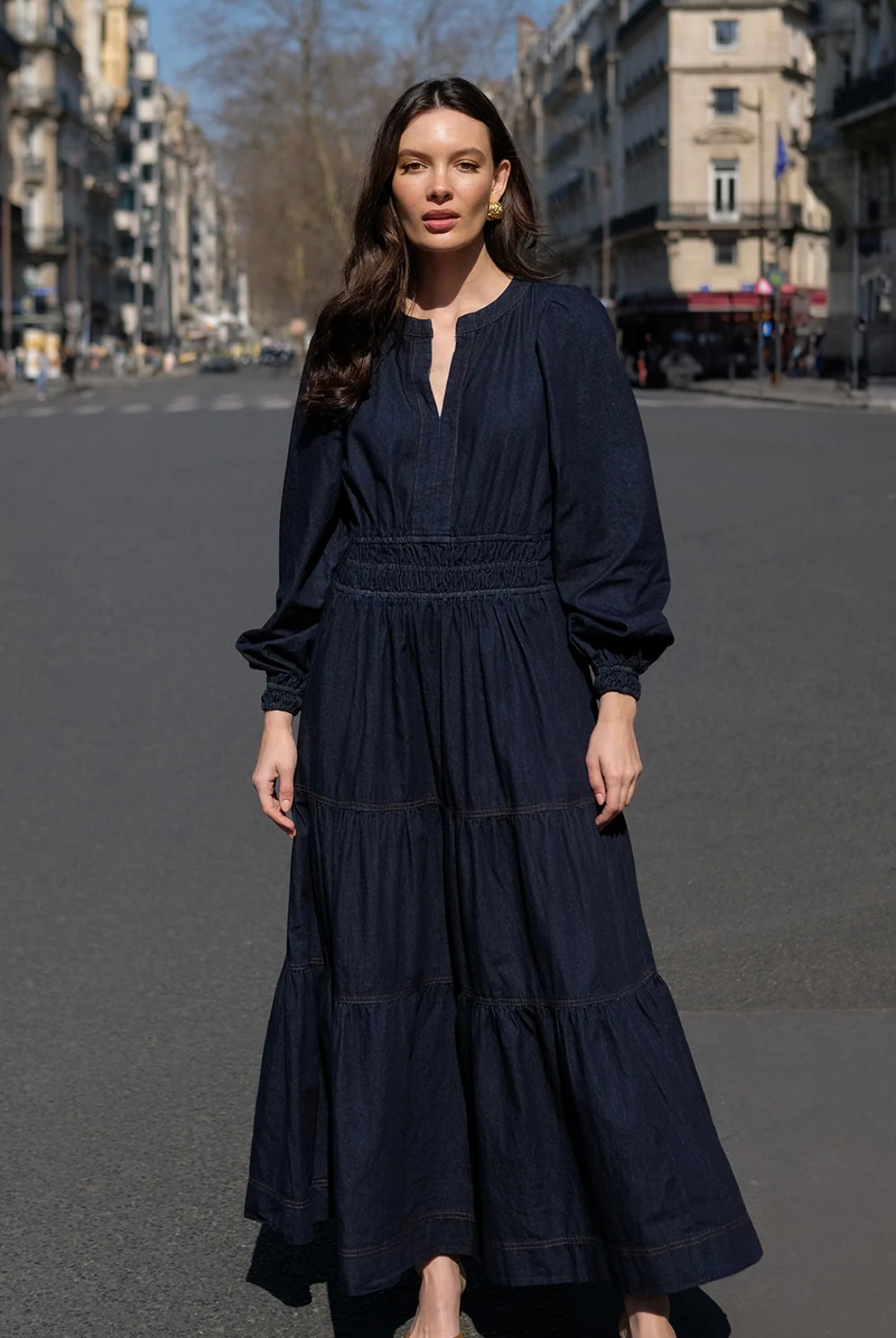Long Sleeve Denim Dress