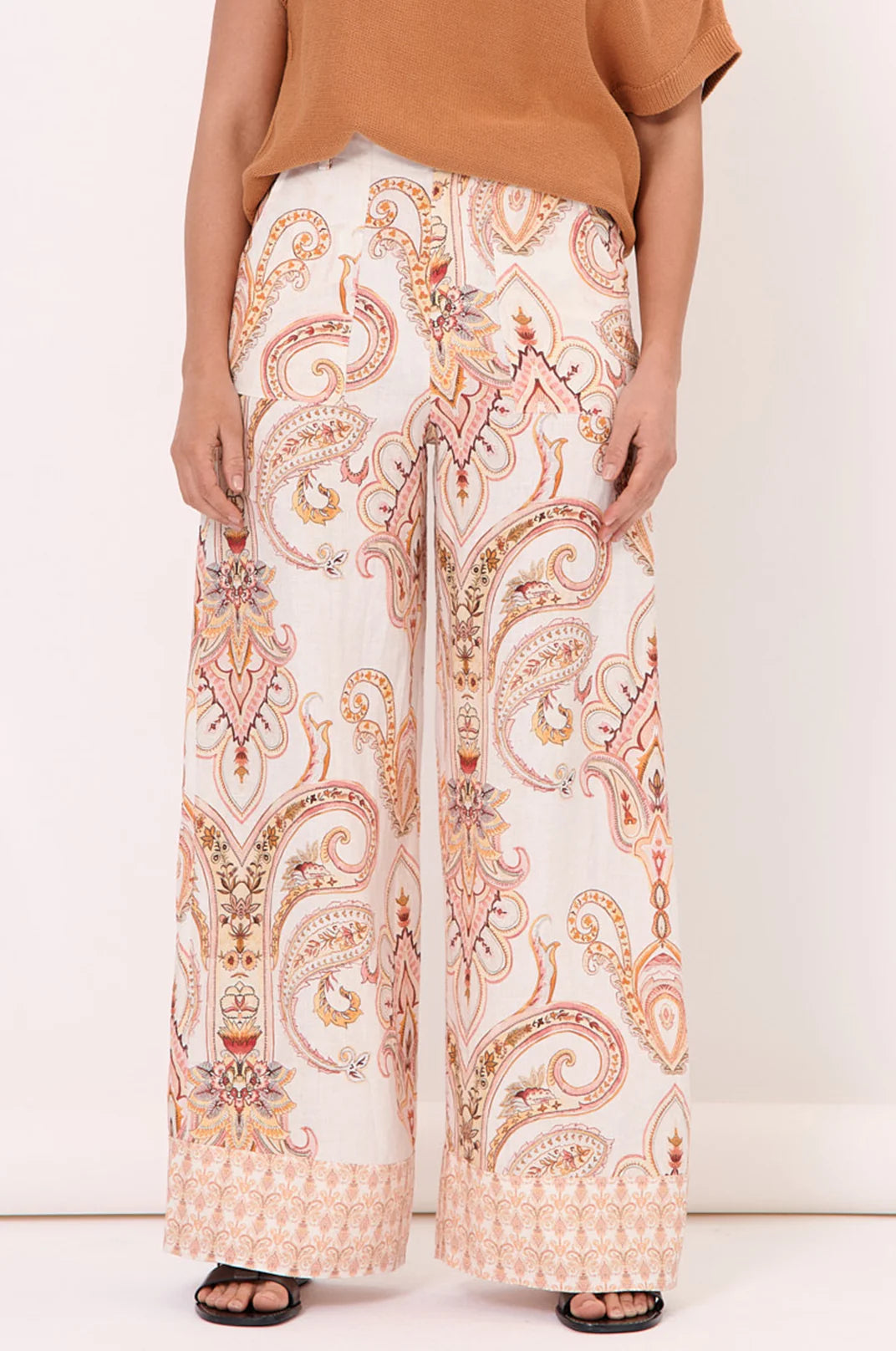 Printed Linen Pants