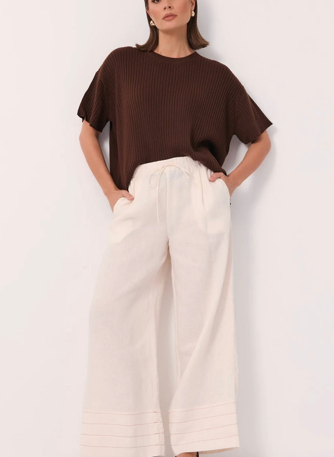 Champagne Linen Pants