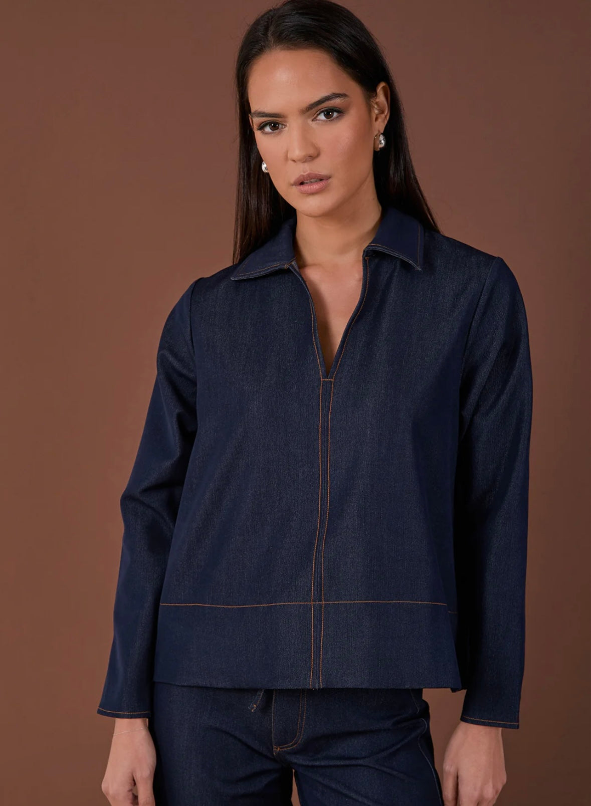 Drape Denim Top