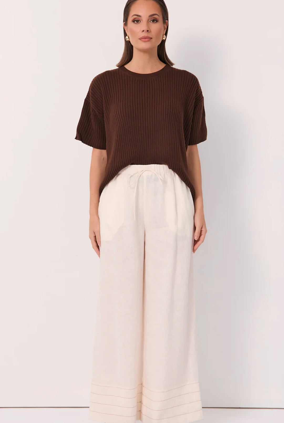 Champagne Linen Pants