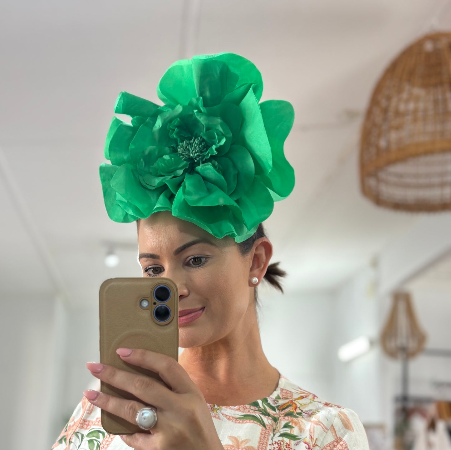 Cindy Fascinator - Green