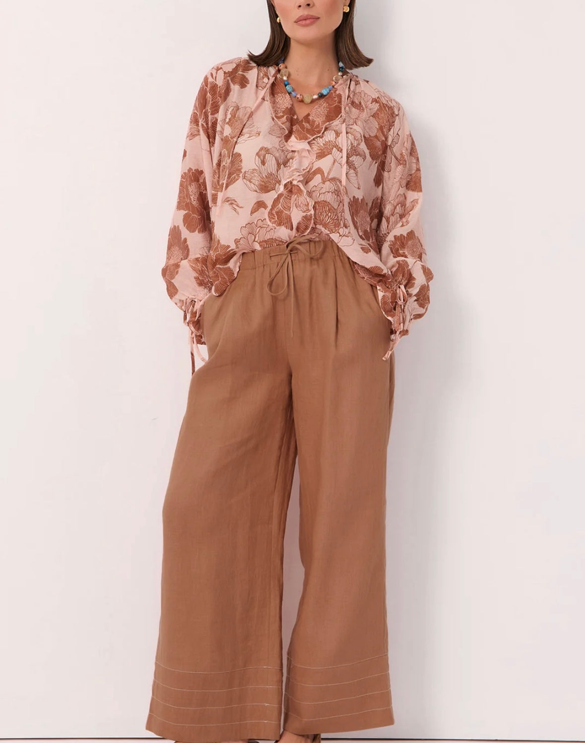 Tan Linen Pants
