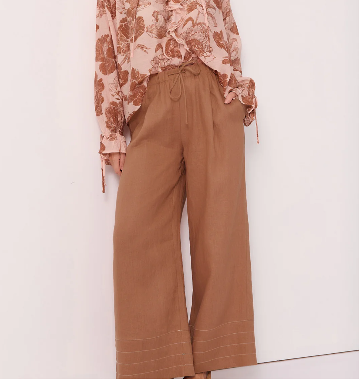 Tan Linen Pants