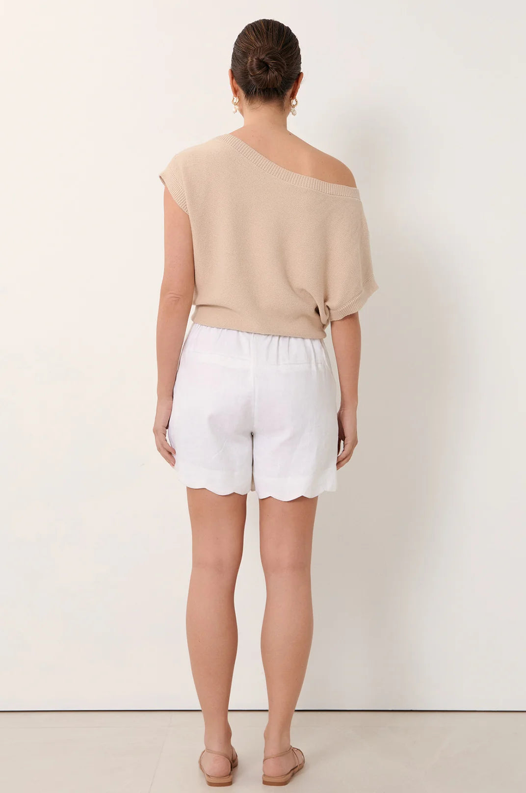 Scalloped Hem Shorts