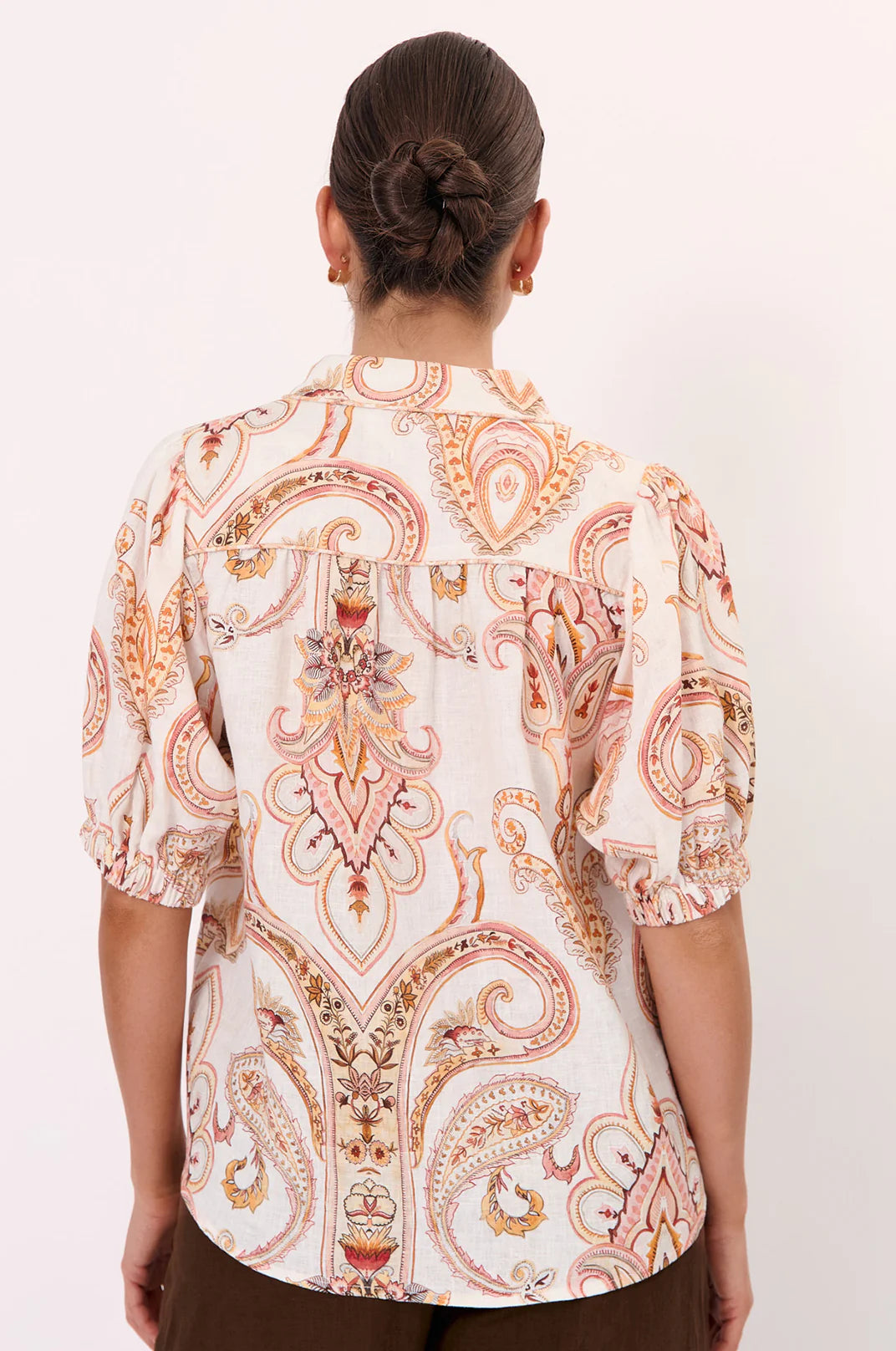 Printed Linen Top