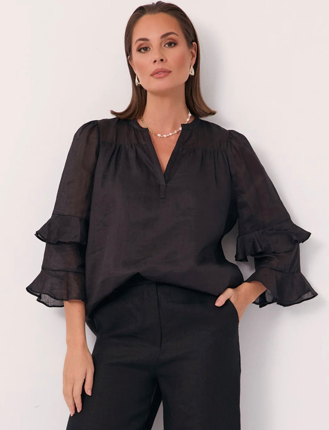 Ramie Frill Top