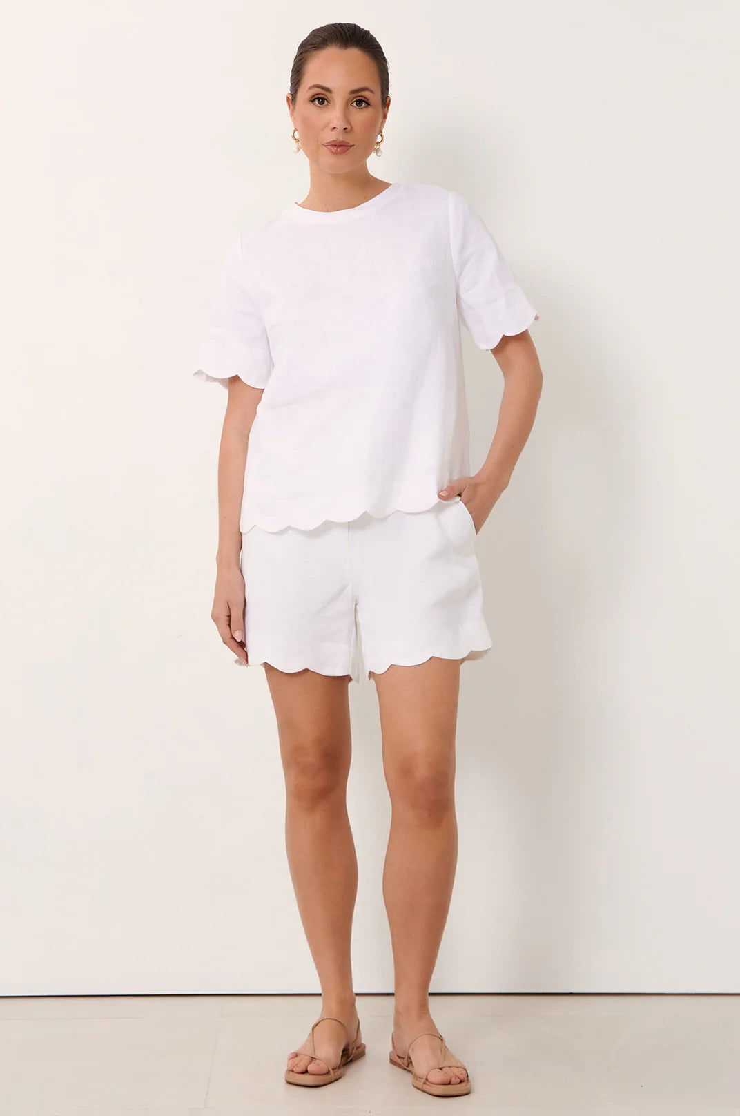 Scalloped Hem Top