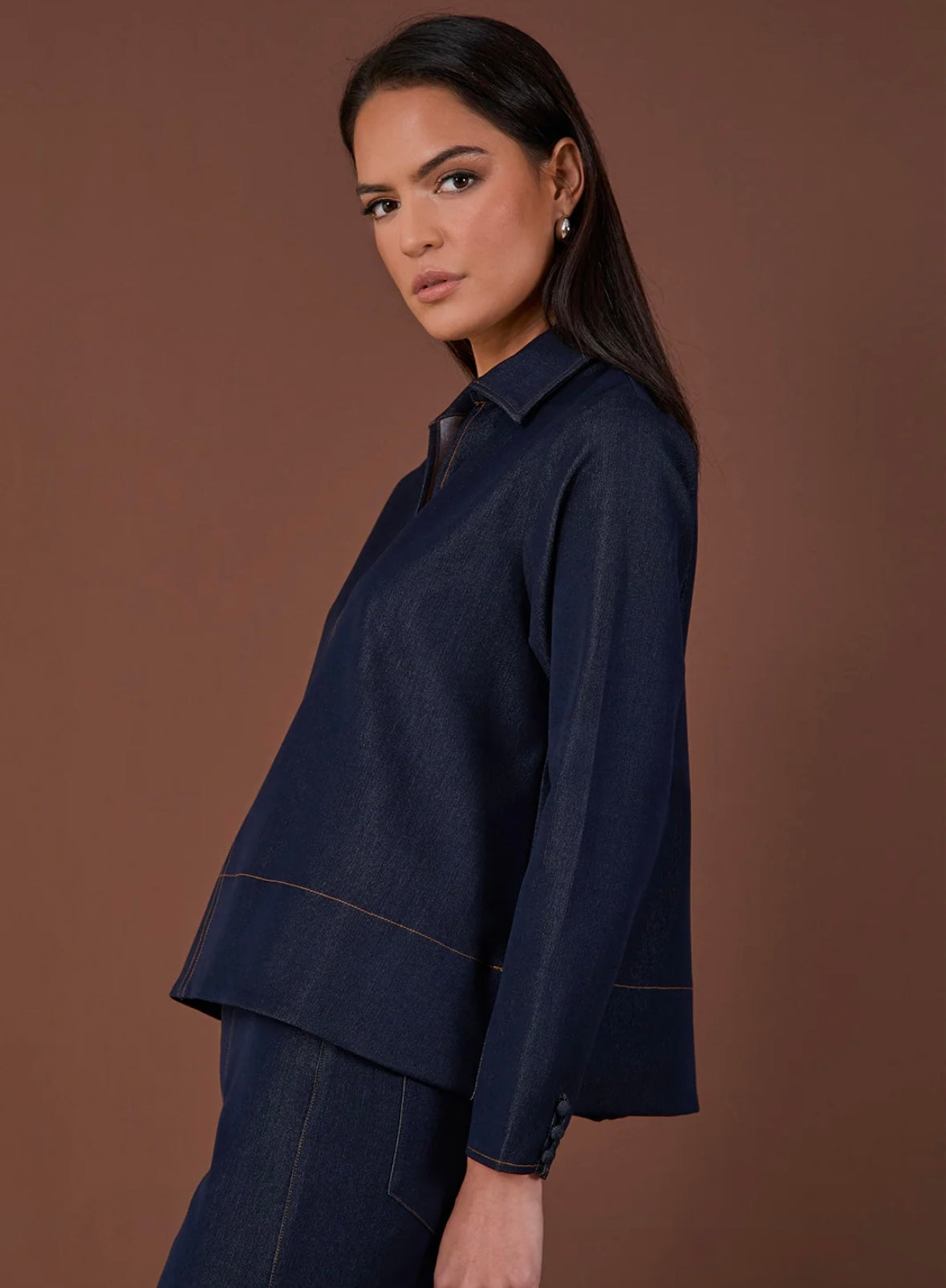 Drape Denim Top