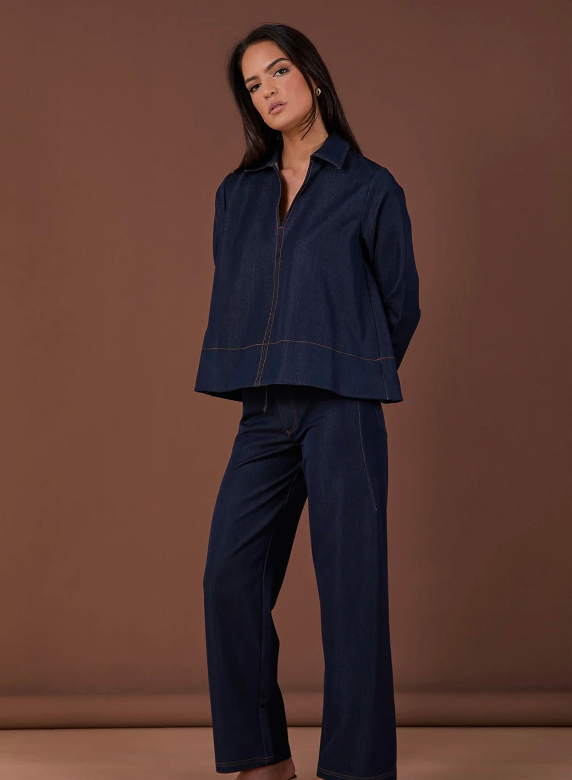 Drape Denim Top