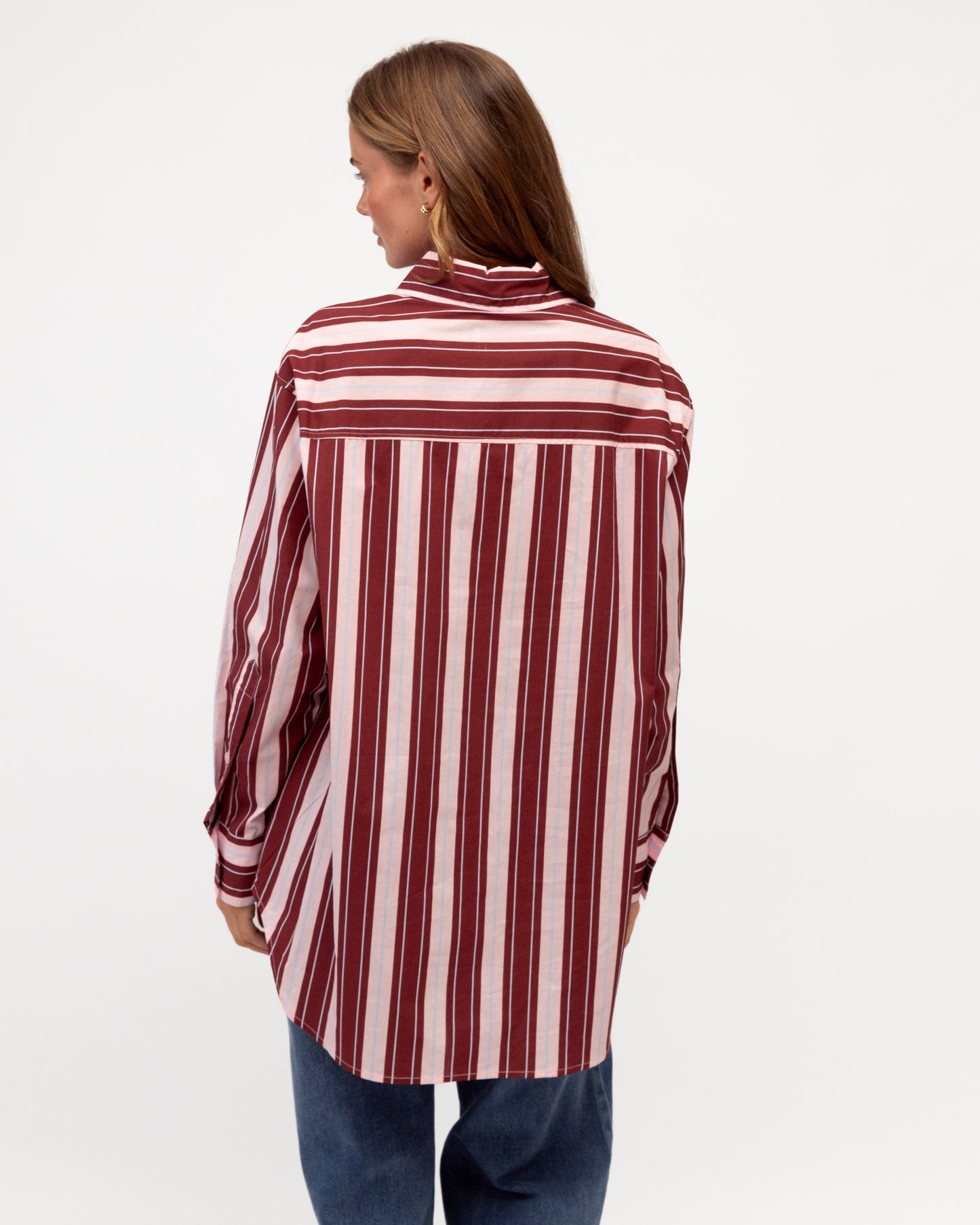 Burgundy Stripe Shirt