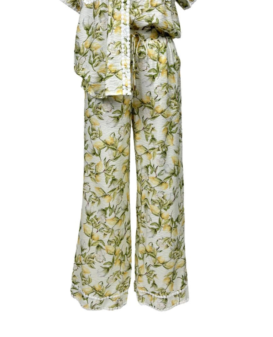 Lemon Print Pants