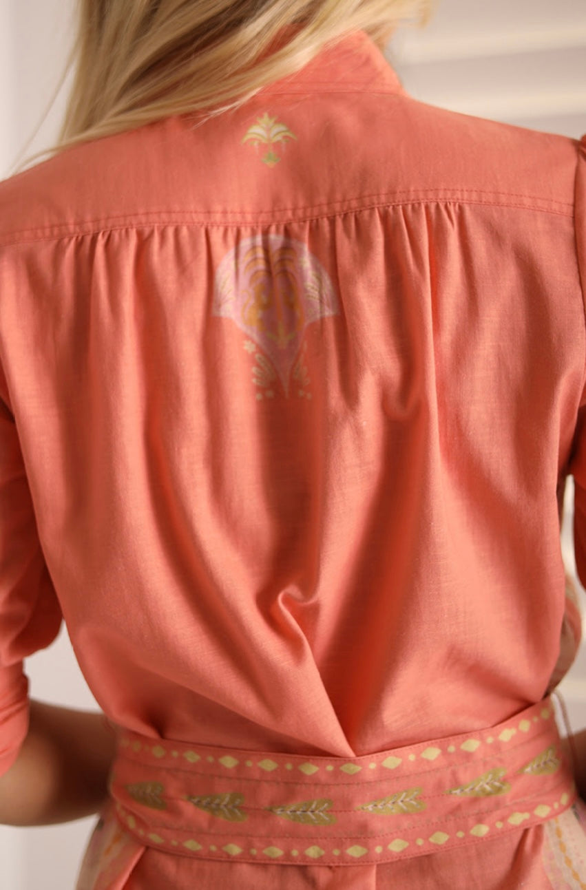 Acacia Shirt Dress - Apricot