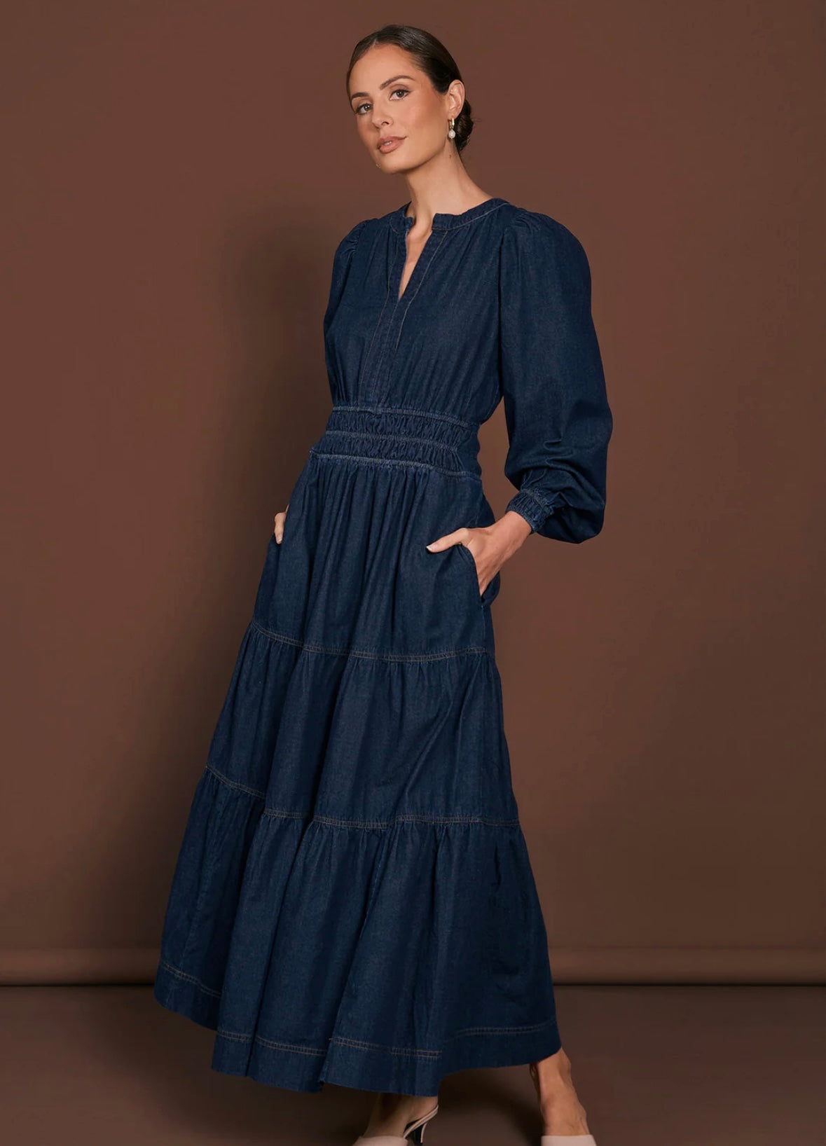 Long Sleeve Denim Dress