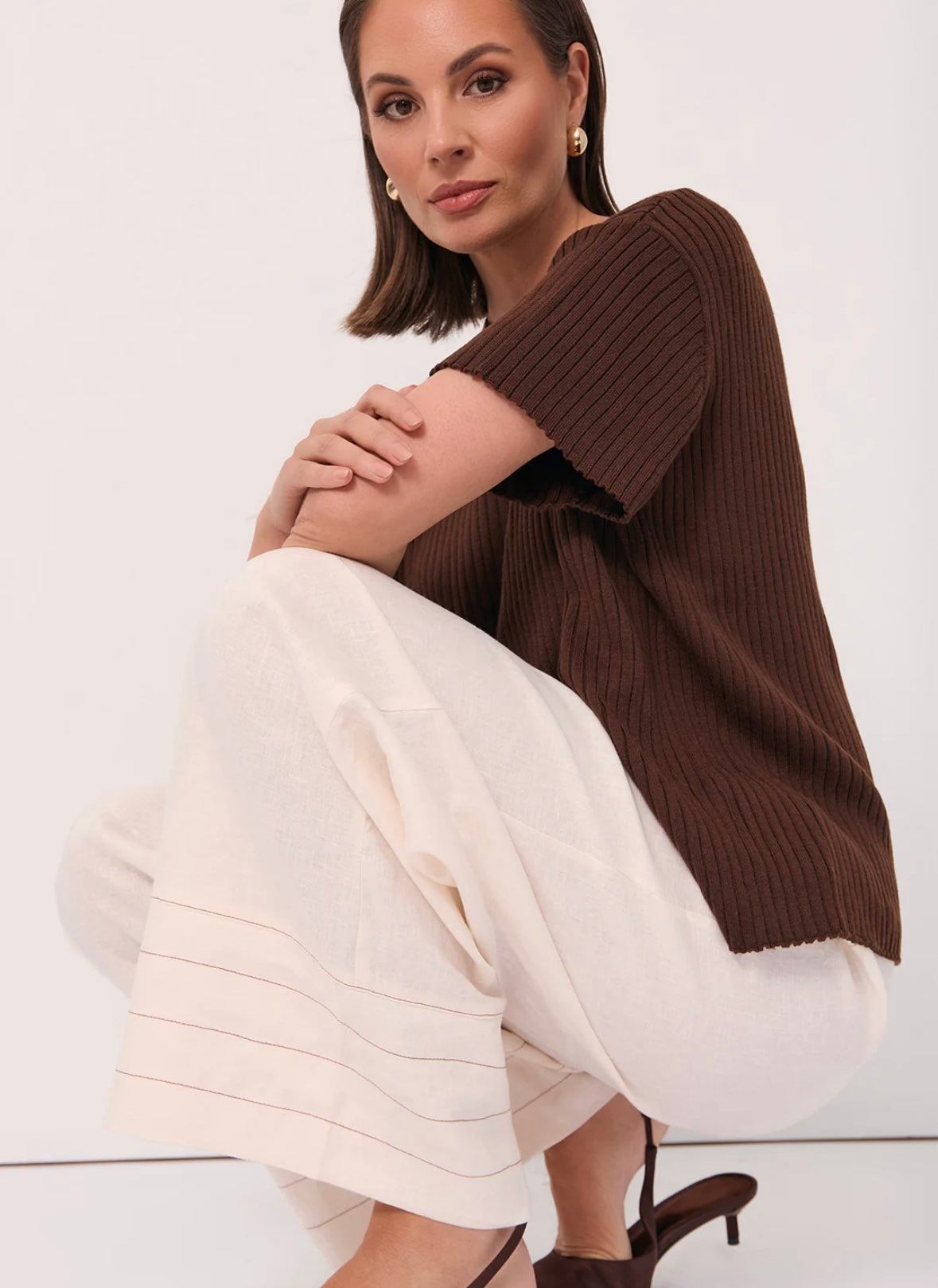 Champagne Linen Pants