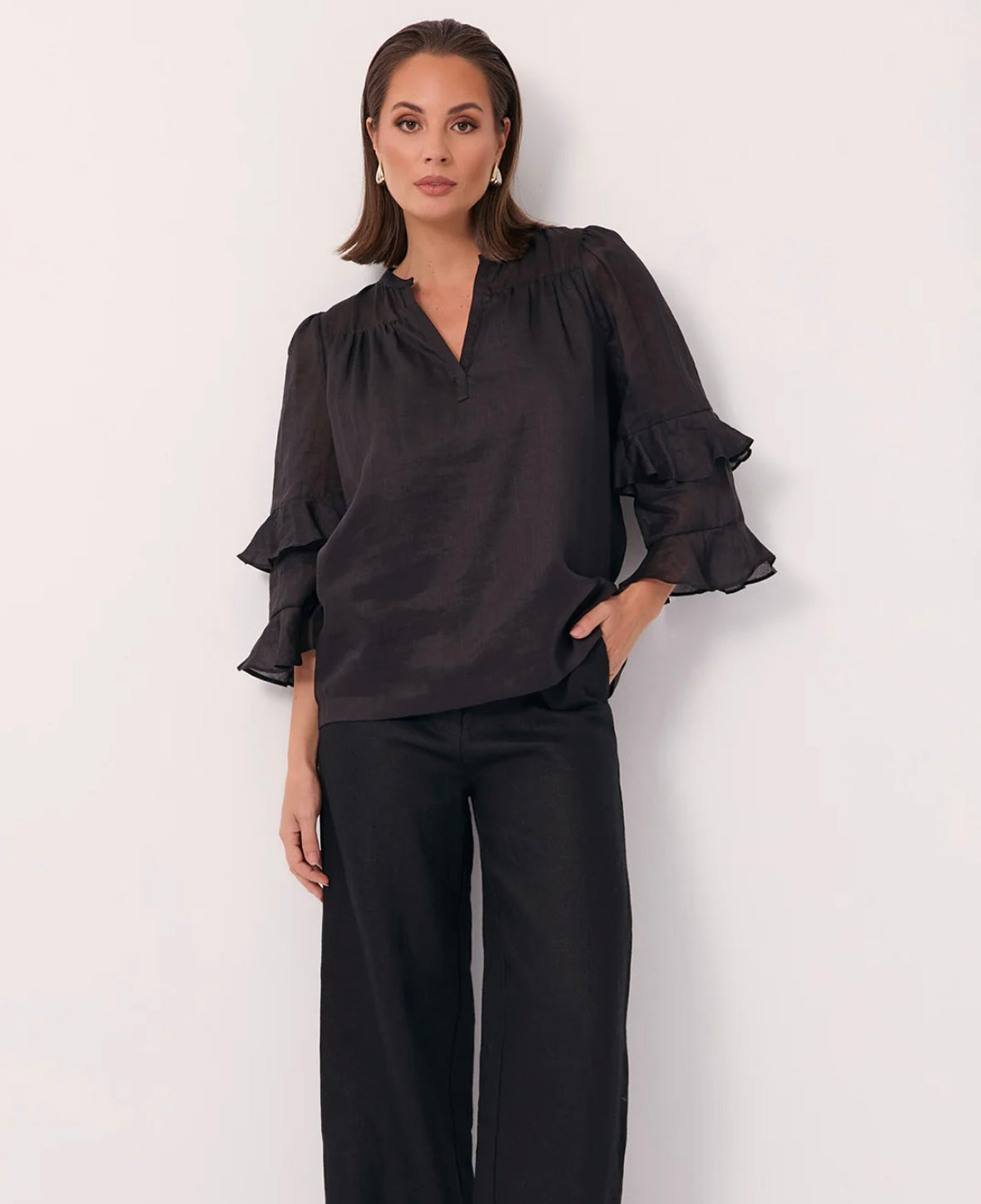 Ramie Frill Top