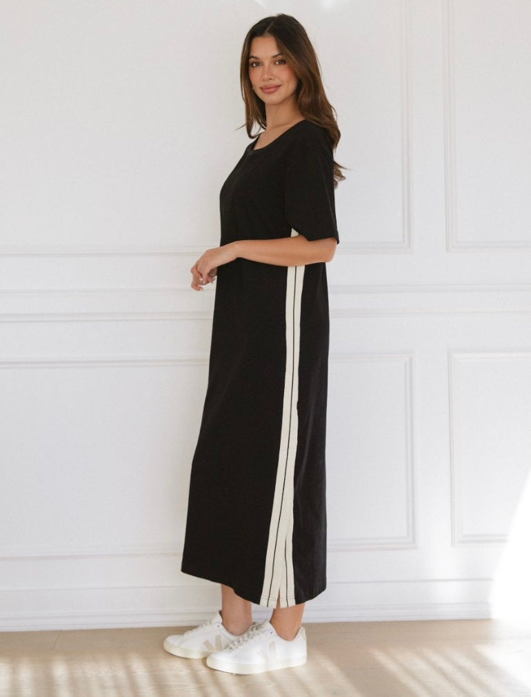 Side Stripe Maxi Dress