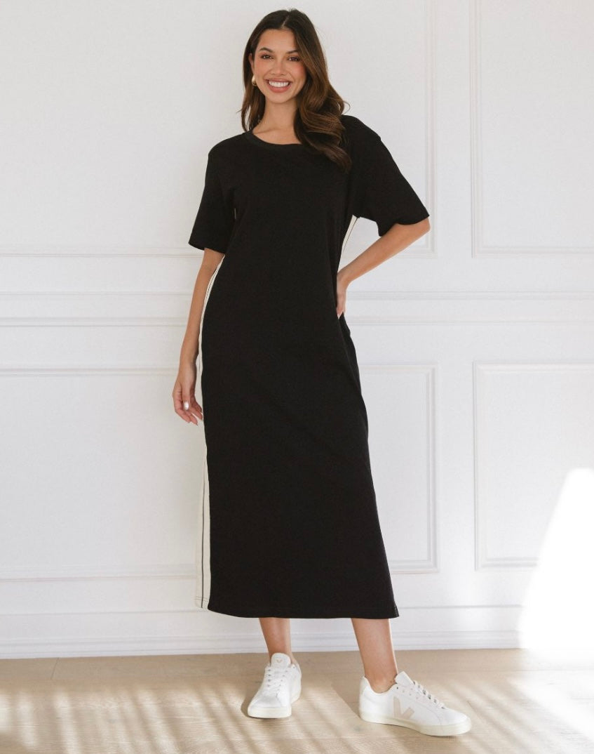 Side Stripe Maxi Dress