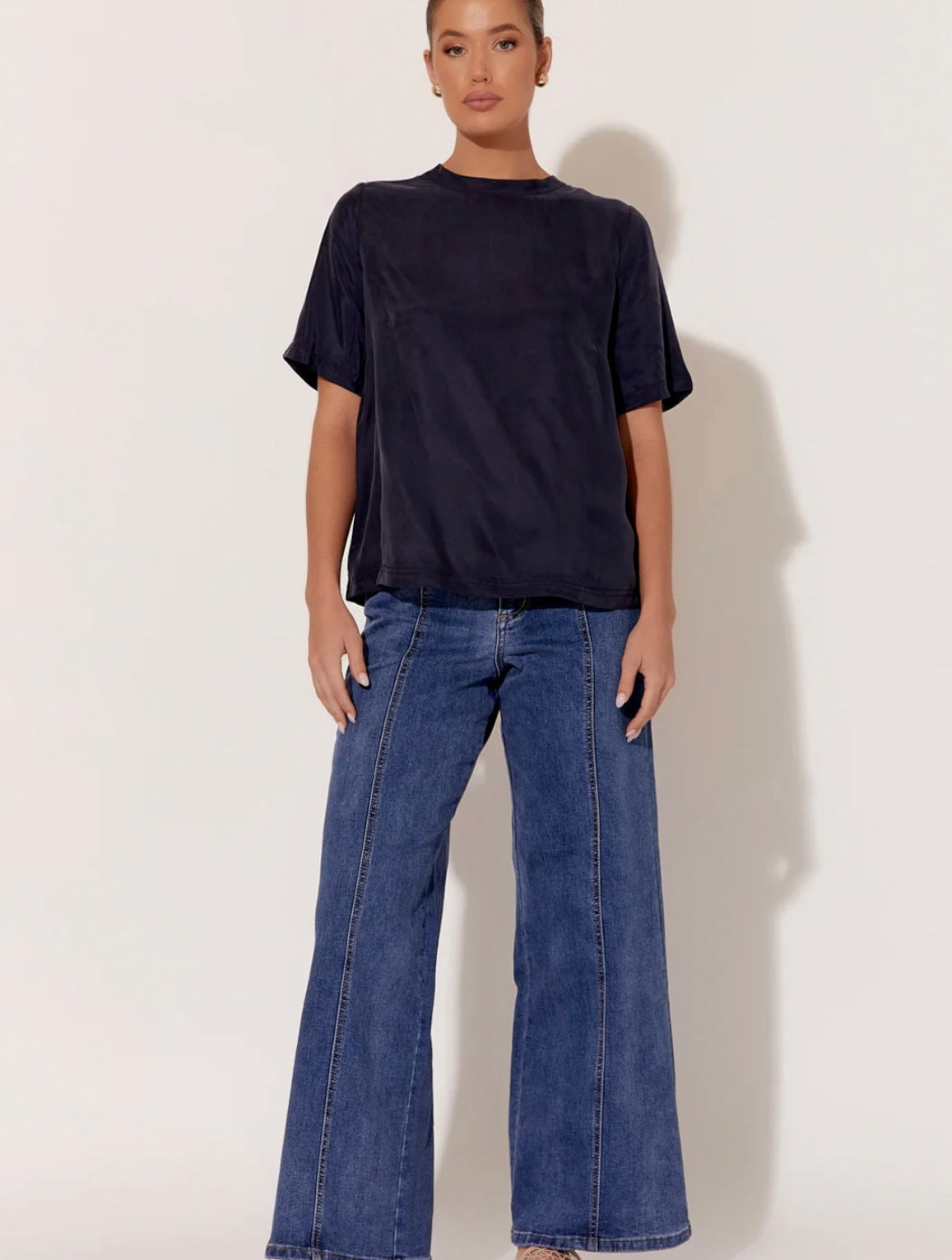 Wide Leg Denim Jeans