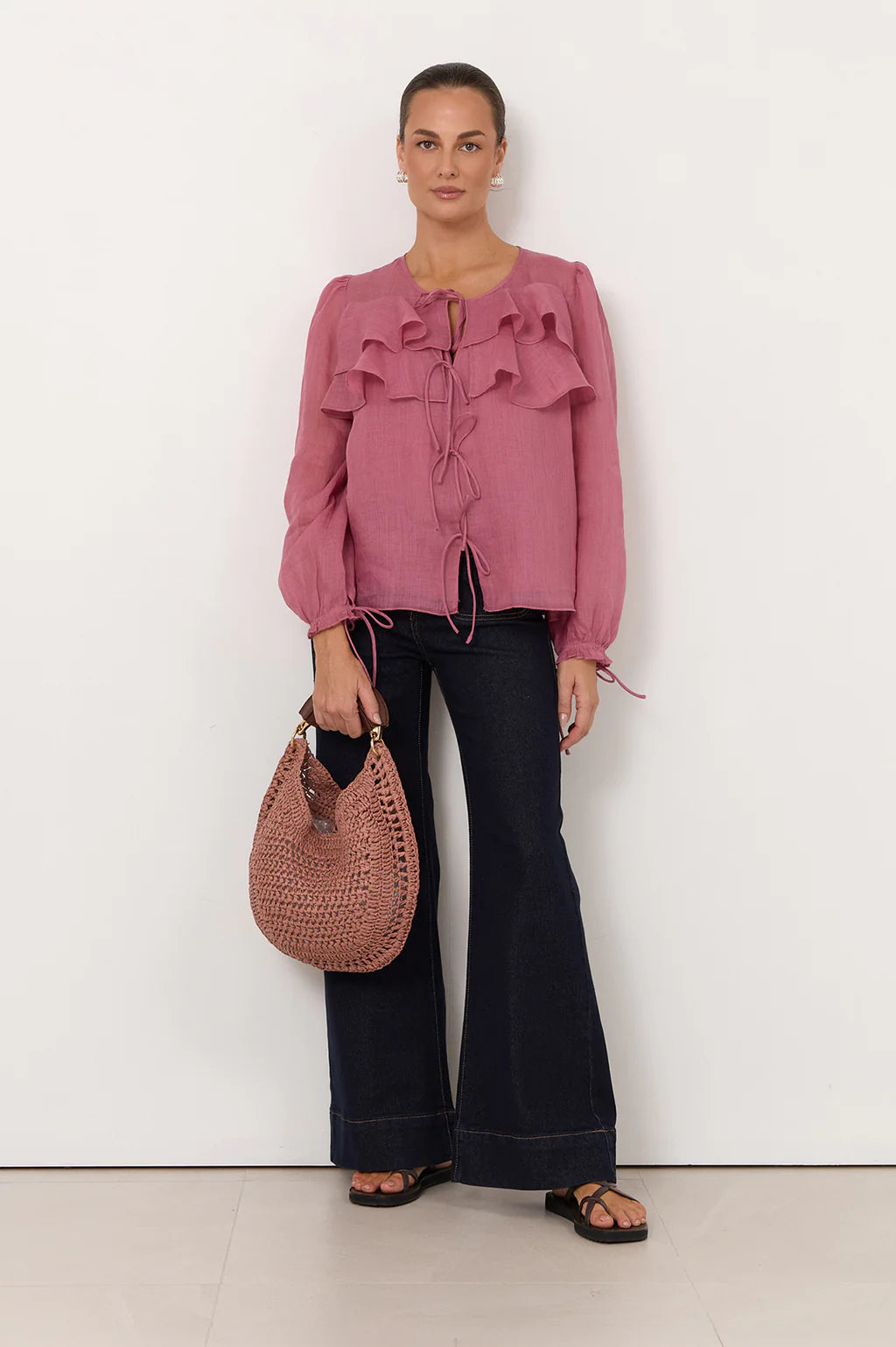 Felicity Tie Top - Rose