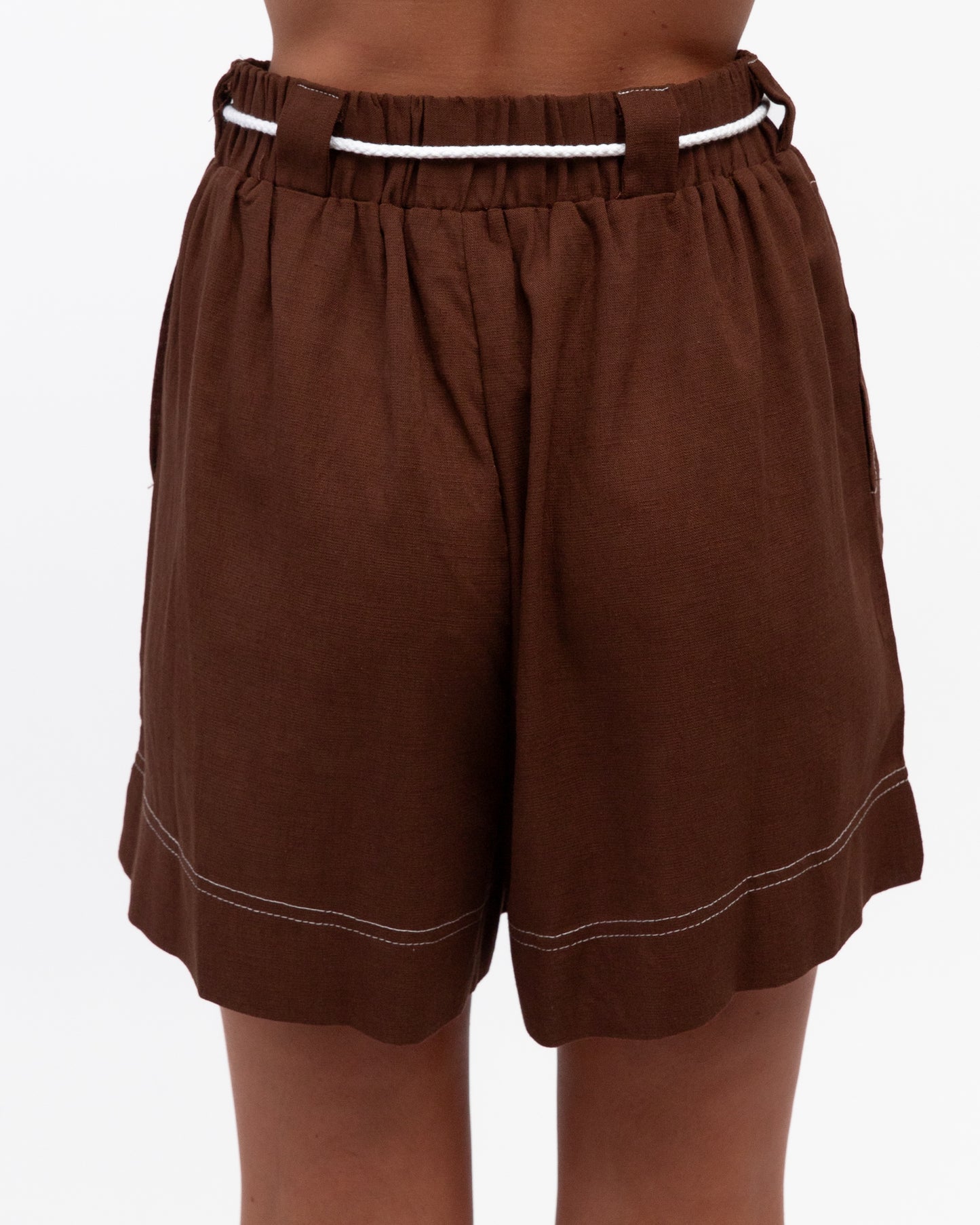 Chocolate One Shoulder Set