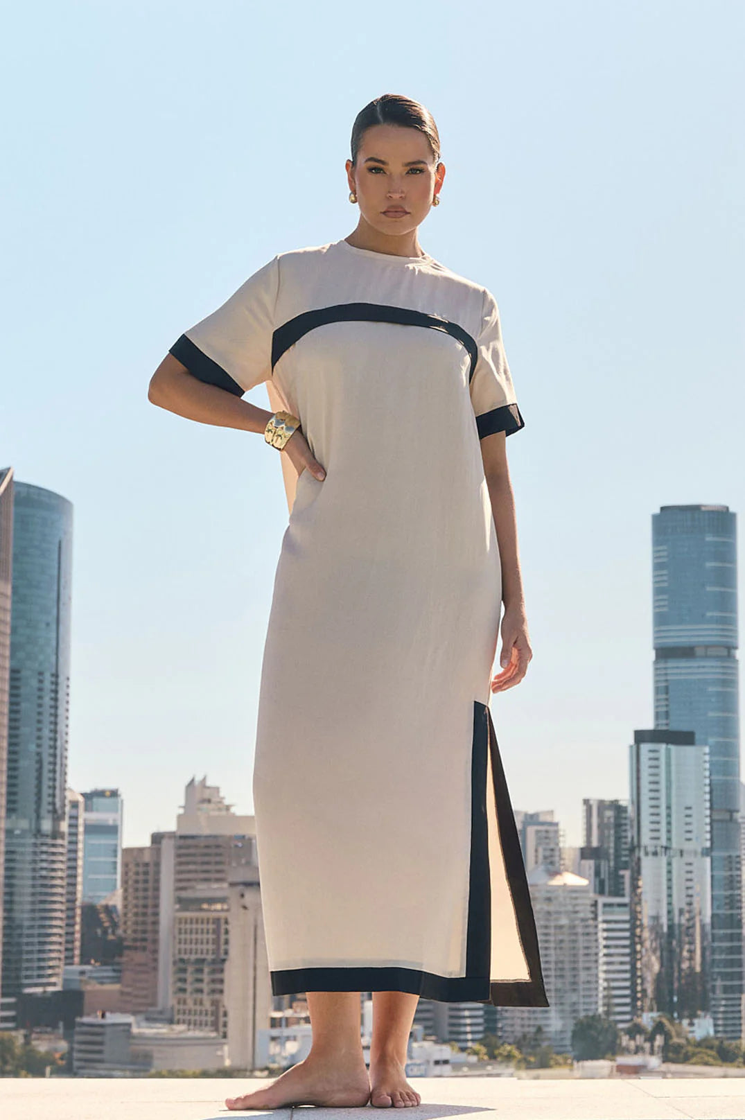 Stone Tencel Dress