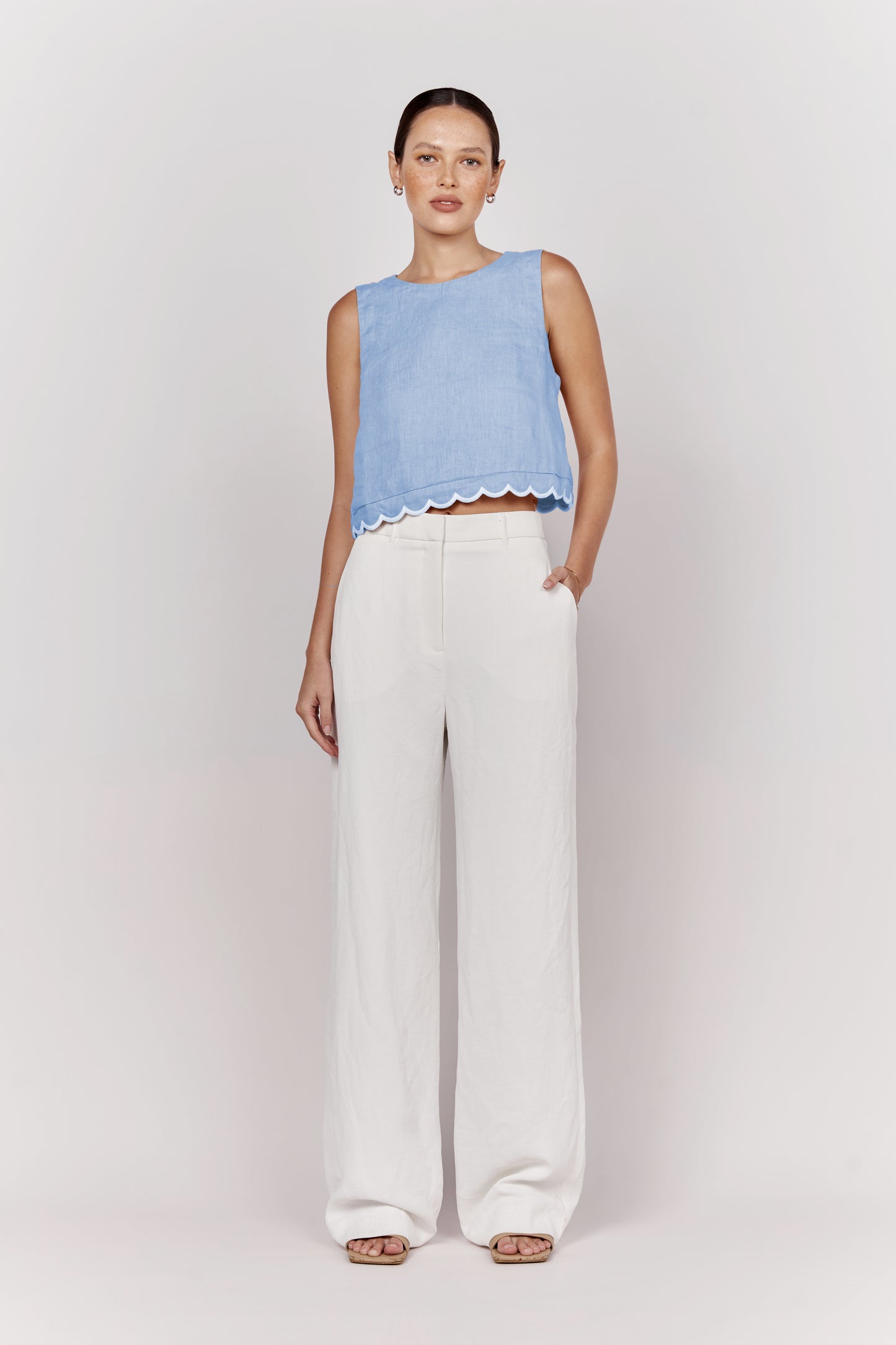Scallop Top - Blue
