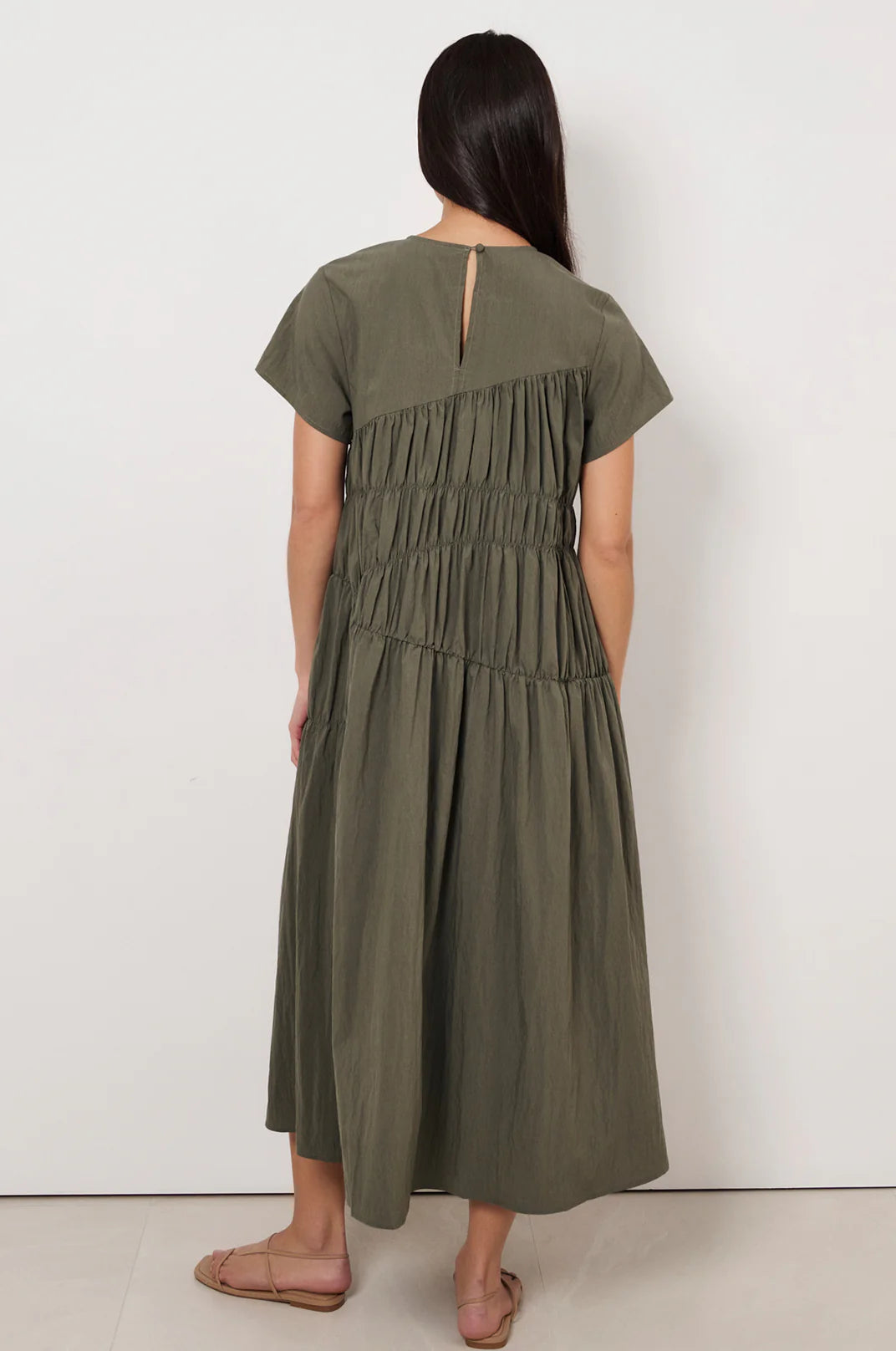 Khaki Midi Dress