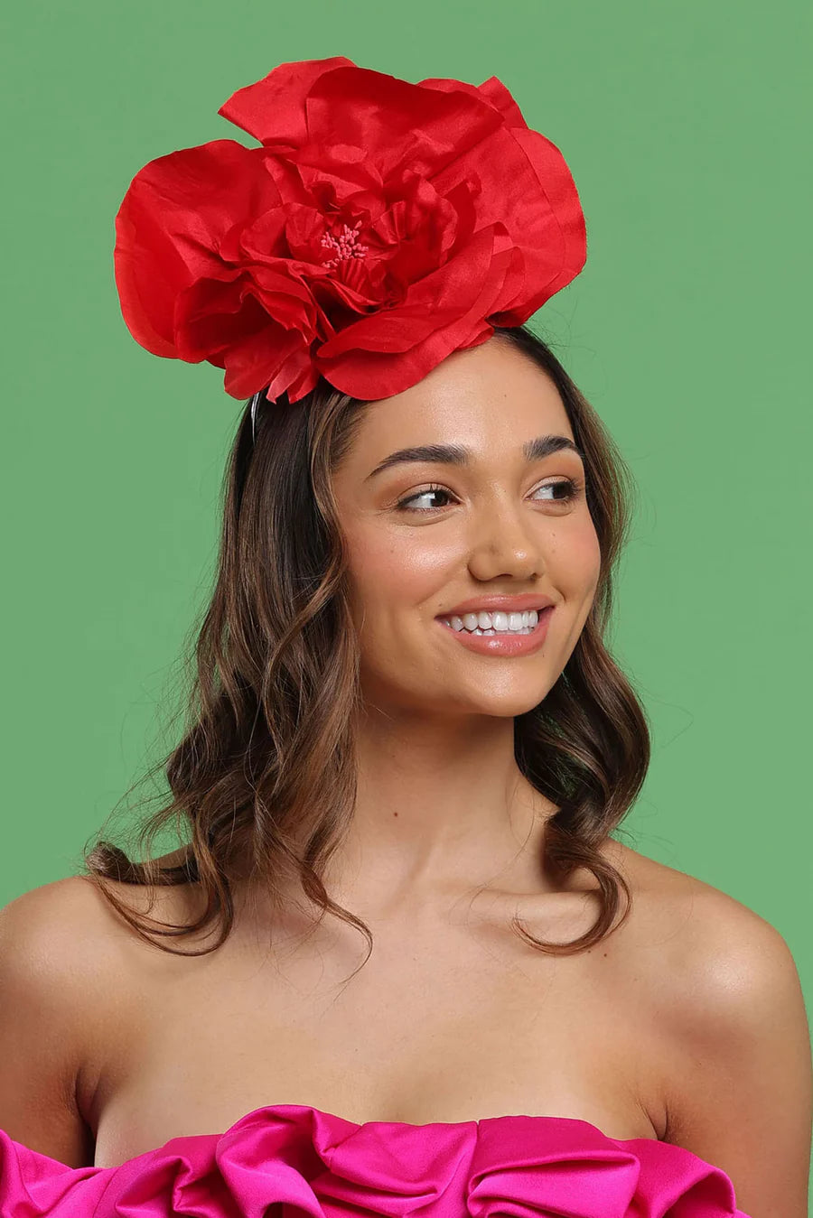 Cindy Fascinator - Red