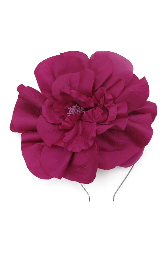 Cindy Fascinator - Cerise