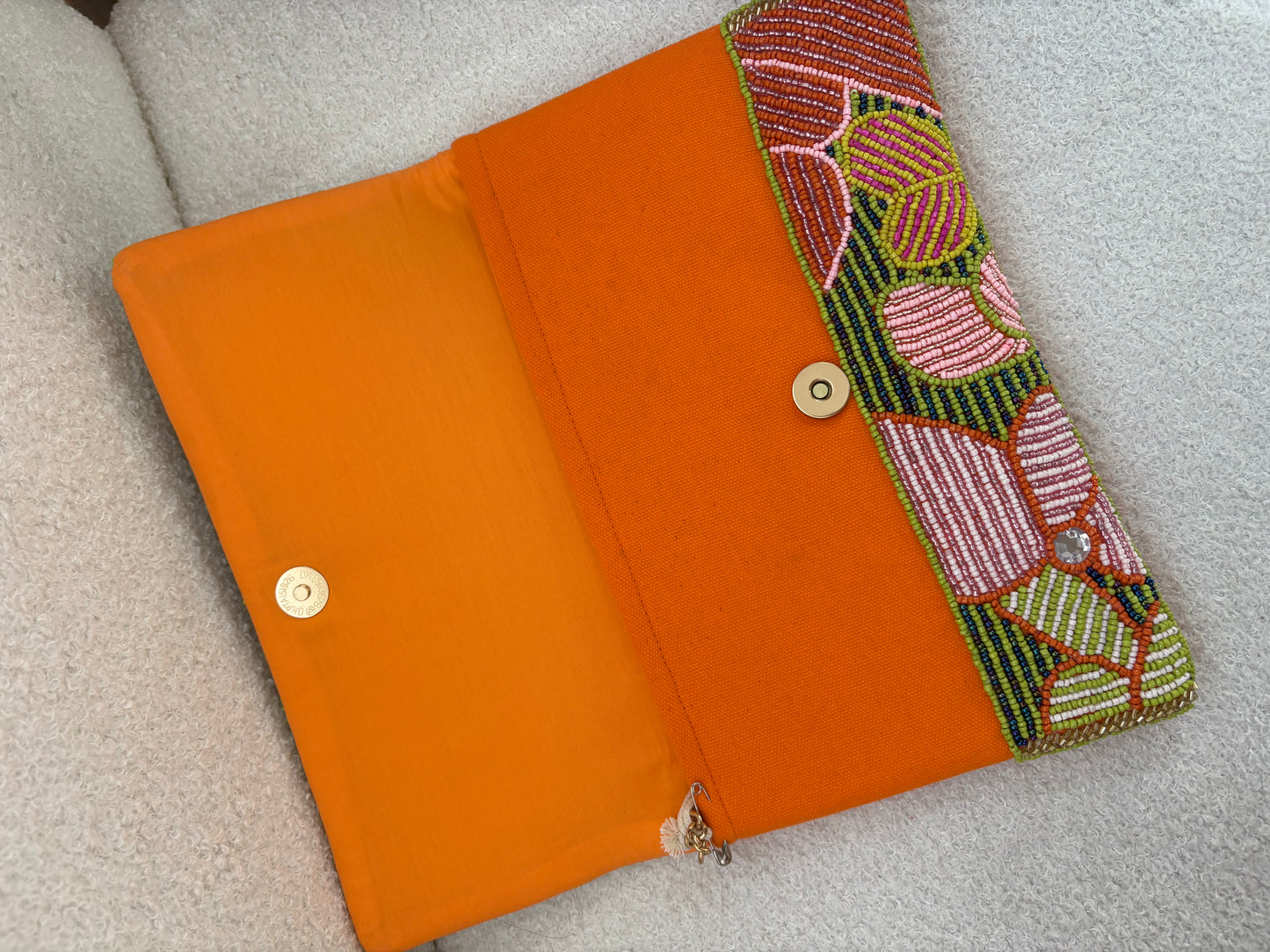 Beaded Clutch - Bright Floral