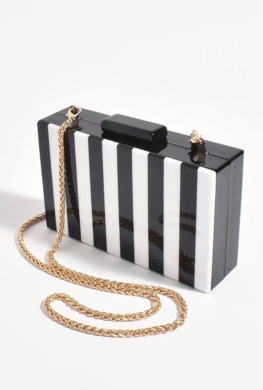 Stripe Resin Clutch