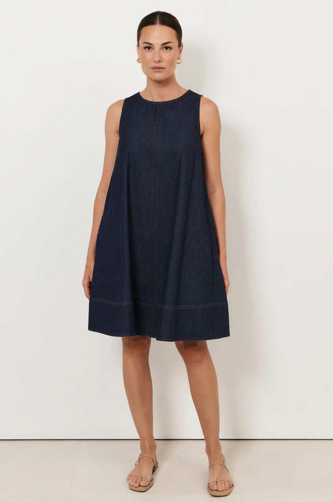 Dillon A-Line Lightweight Denim Dress