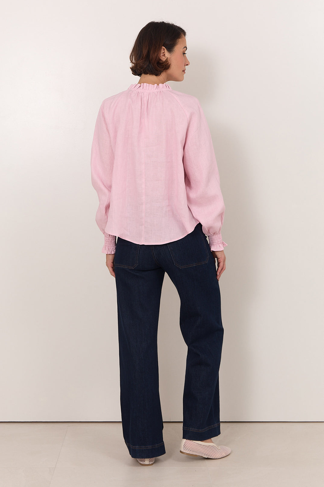 Adelaide Linen Top - Pink