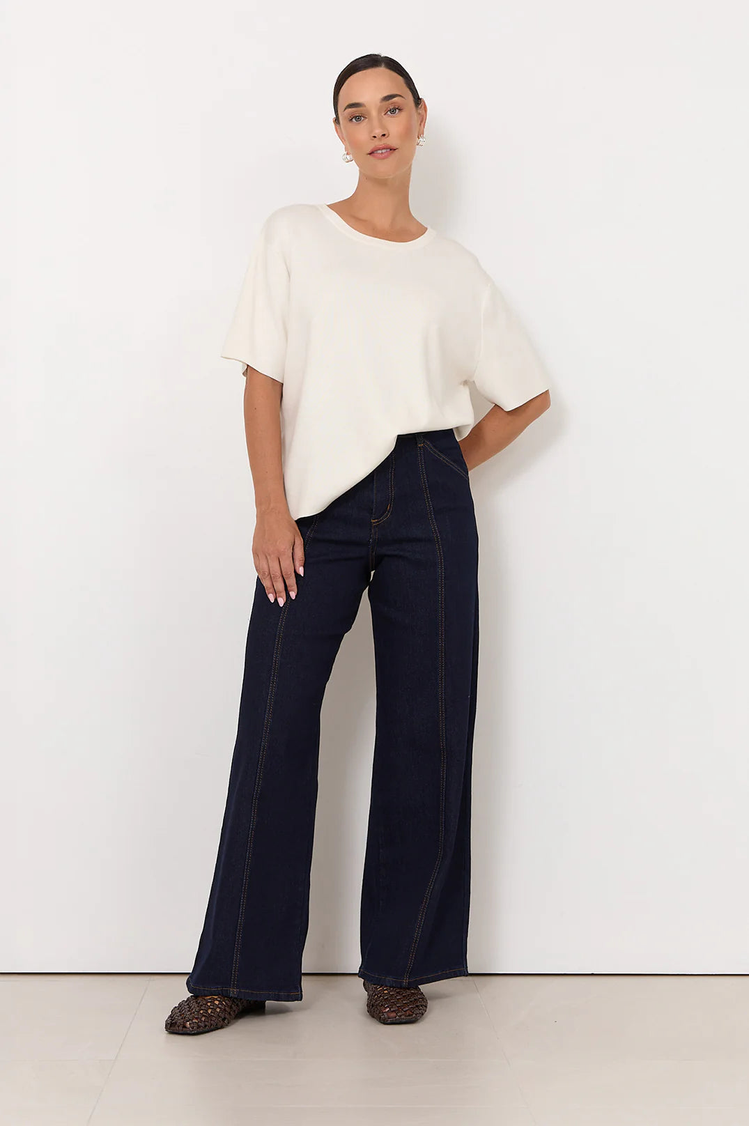 Brody Wide Leg Jeans - Dark
