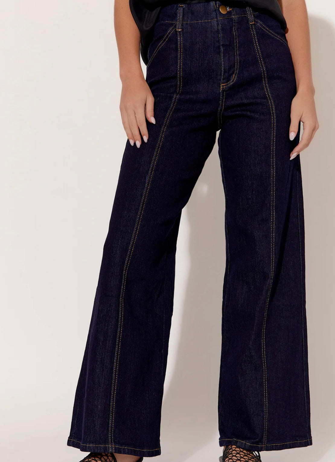 Wide Leg Dark Jeans
