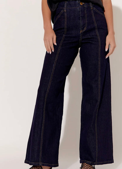 Wide Leg Dark Jeans