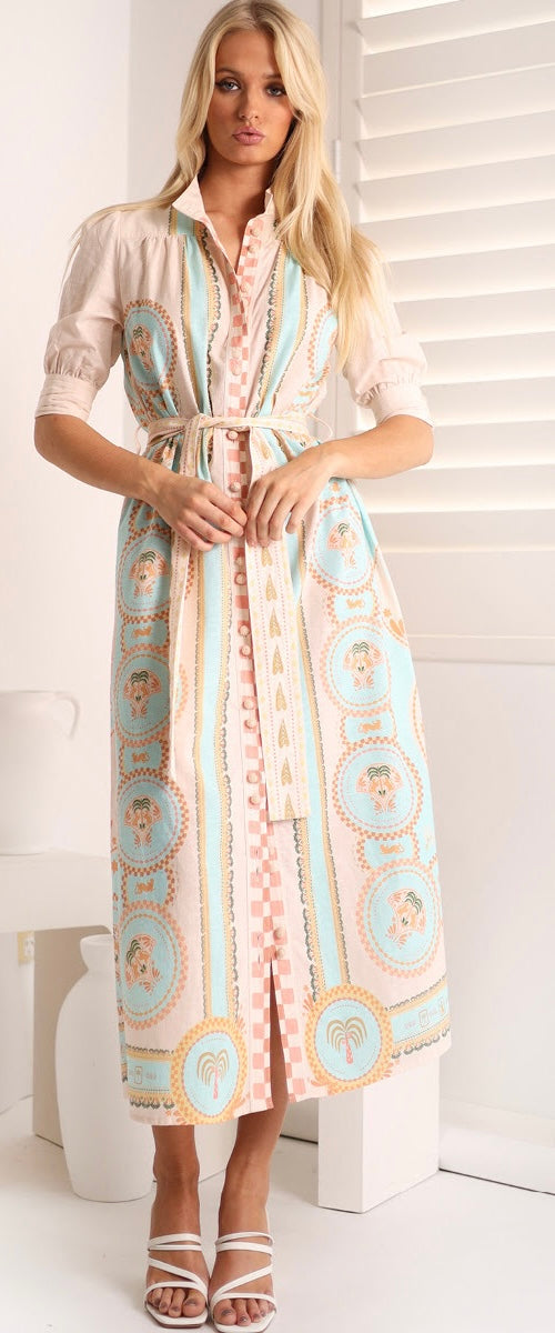 Acacia Shirt Dress - Creamy