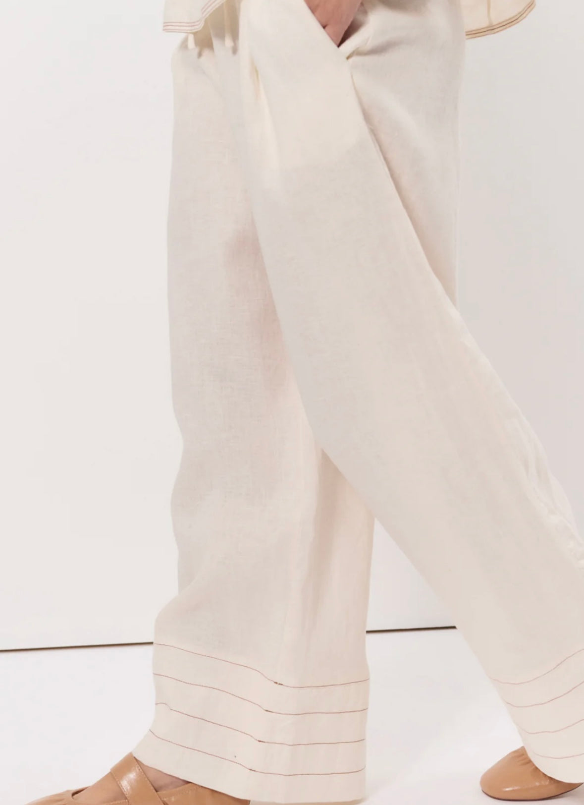Champagne Linen Pants