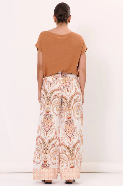 Printed Linen Pants