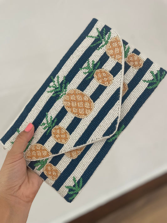 Beaded Clutch - Pineapples