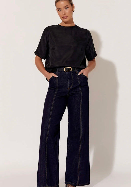 Wide Leg Dark Jeans
