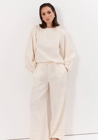Champagne Linen Top