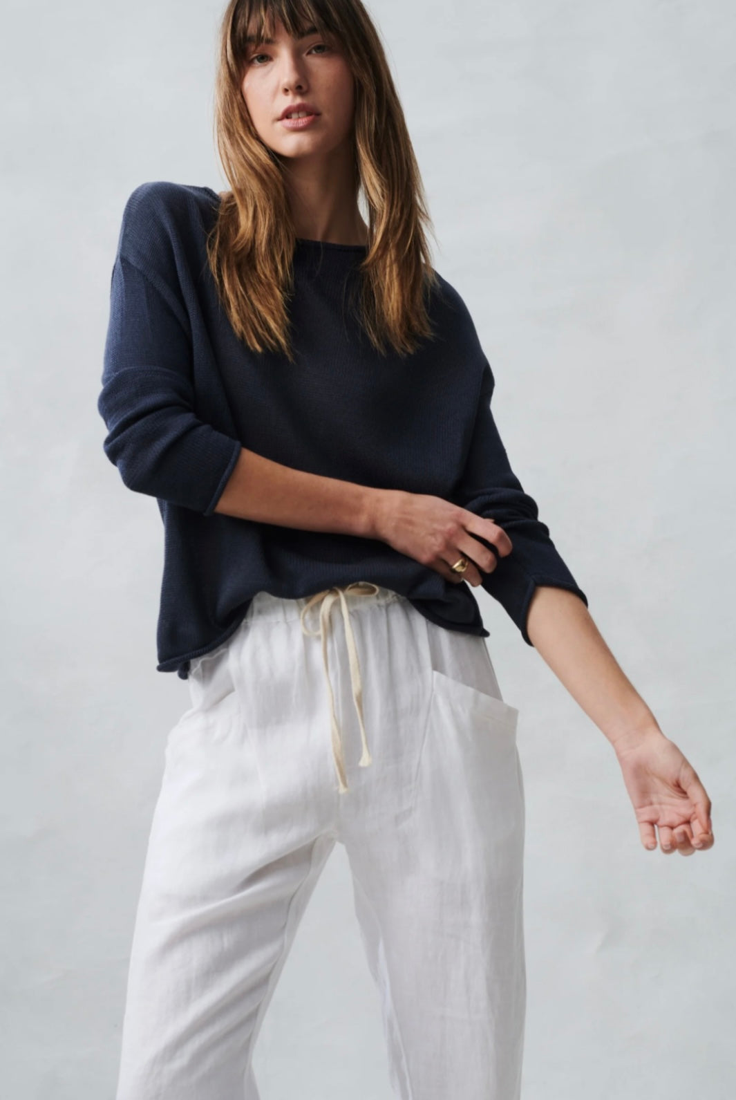 Luxe Linen Pants - White