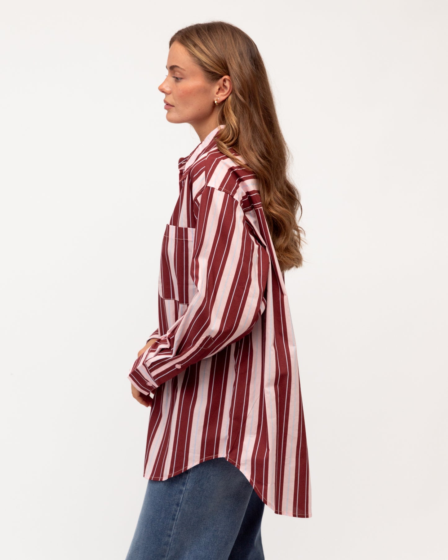Burgundy Stripe Shirt