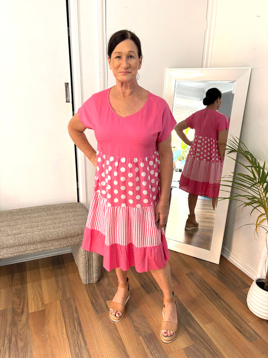 Spot Dress - Pink