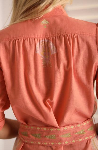 Acacia Shirt Dress - Apricot